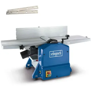 Scheppach HMS1080 Abricht & Dickenhobel | Inkl. 1 Paar Ersatzmesser | Hobelmaschine 230V 1500W | Hobel Dickenhobeln Durchlasshöhe/-breite: 120-254 mm | Spanabnahme max. 2mm