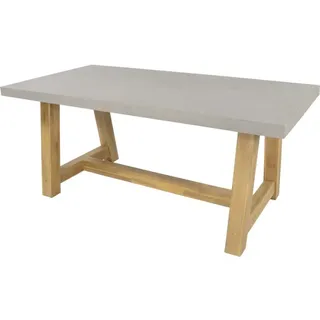 Gartentisch Esstisch Tafel 180x90x77 cm Akazie Holz Beton-Optik