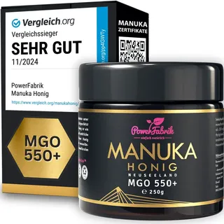 PowerFabrik Manuka Honig MGO 550+, im Glas 250 g