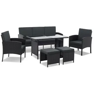 Juskys Polyrattan Sitzgruppe Turin
