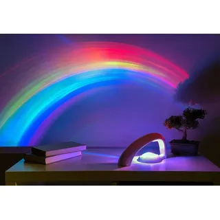 Playtastic LED-Regenbogen-Projektionsleuchte für Schlaf- und Kinderzimmer, Timer