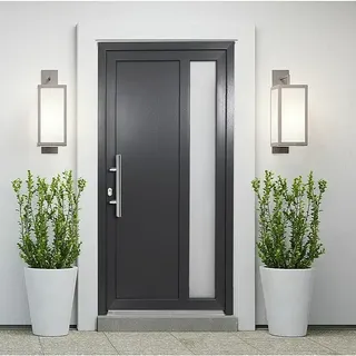 Panto Haustür K 011  (110 x 210 cm, DIN Anschlag: Links, Anthrazit/Weiß)