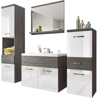 WELLTIME Badmöbel-Set ELDA 5-tlg. Braun