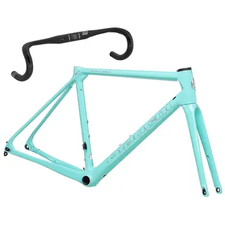 Bianchi Specialissima CV Disc - Carbon Rahmensatz mit Lenker 2023 | celeste CK16-mermaid scale - 55 cm