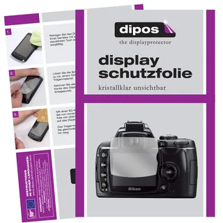 dipos 2x Displayschutzfolie klar für Nikon D40x | Passt perfekt, Ultra-Dünn, kratzfest, blasenfrei, Case-Friendly, hüllenfreundlich, Fingerprint-kompatibel, selbstklebend