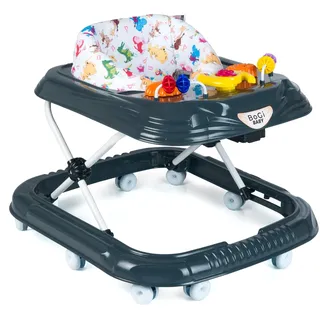 Lauflernwagen Höhenverstellbarer Baby Gehfrei Lauflernwagen mit Spielcenter (Schwarz)