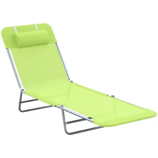 Outsunny Gartenliege 182 x 56 x 25 cm Grün