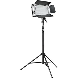 Walimex Pro LED 500 Videolicht (dimmbare Flächenleuchte inkl. Lampenstativ WT-806)