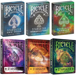 Straight Poker Supplies Stargazer Fahrrad Spielkarten 6-Deck Sammelpaket: Neumond, Observatory, Nebula, Sonnenfleck und Asteroid