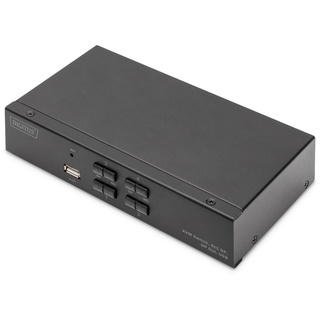 Digitus KVM Switch, 4x1 DP, DP Out,USB