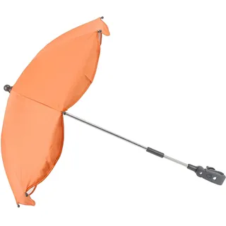 Kinderwagen-Sonnenschirm, Kinderwagen-Regenschirm, Tragbarer UV-Schutz mit Clip für Kinderwagen (Orange (Silberkleber))