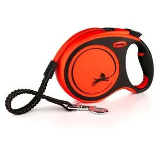 flexi XTREME Gurt L 8 Meter schwarz/orange Roll-Leine für Hunde