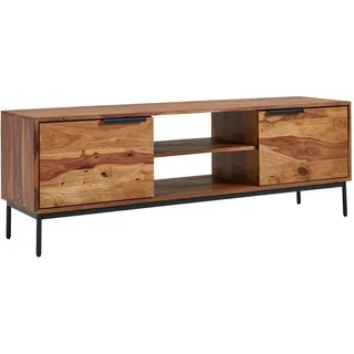 FineBuy Lowboard 147 x 51 x 38 cm Braun Holz