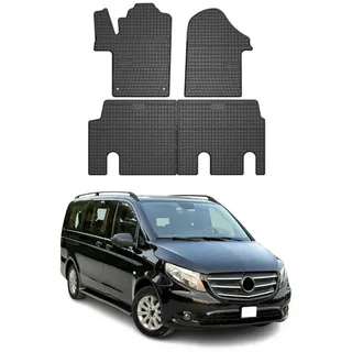 Omac 2014-2025 Mercedes Vito W447 Fußmatten Gummi Schwarz 4 tlg
