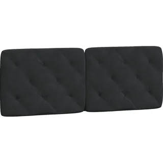 vidaXL Kopfteil-Kissen Schwarz 120 cm Samt