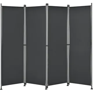 pro.tec Modica 170x215cm Paravent Sichtschutz Spanische Wand Garten Schwarz