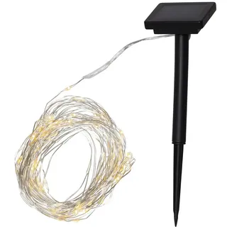 Star Trading Solar Lichterkette 200 LEDs warmweiß 19,9m Lichtsensor