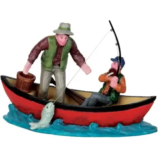 1001kdo Lemax Angler im Boot - Canoe Catch 52344