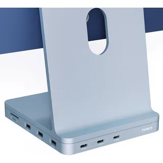 Inateck USB C Hub für iMac, Dockingstation Kompatibel mit iMac 24 Zoll 2021/2023, USB 3.2 Gen 2, 8-in-1 Aluminium USB Hub mit NVMe SSD Gehäuse, - Blau