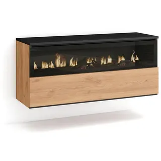 SKRAUT HOME Elektrokamin Eiche Schwarz