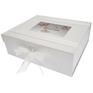 WHITE COTTON CARDS Favourite Memories Große Erinnerungsbox Vintage Schmetterlinge BU2X Tafel 27,2 x 32 x 11 cm