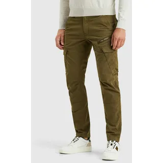 PME Legend "Nordrop Stretch Twill", Damen, Gr. 46, Länge 36, olive night, Twill, Obermaterial: 97% Baumwolle, 3% Elasthan, unifarben, regular fit knöchellang, Hosen Cargohose, mit Logo Stickerei