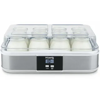 h.koenig ELY120 Joghurtbereiter Stainless Steel, 2.4 liters