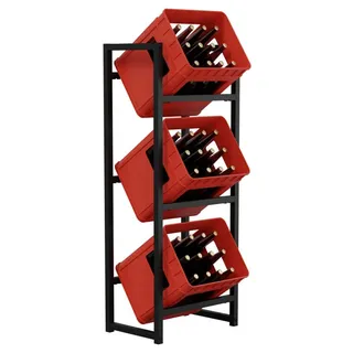 Hago HAGO® Getränkekistenregal Stahlregal Flaschenkastenregal Lagerregal