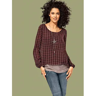 Rick Cardona by Heine Heine Druck-Tunika in rot-schwarz | Gr.: 48
