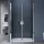 doporro Nischentür dusche Duschabtrennung Duschkabine 115cm Nischendrehtür 195cm ESG-Sicherheitsglas aus Klarglas mit Hebe und Senkmechanismus Teramo24k