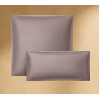 Seralino Satin Kissenbezug 80x80 Lila (2er Set) 100% Bio Baumwolle, atmungsaktiv, weich wie Seidenkissenbezug 80x80 Kissenhülle mit Reißverschluss, Kissenbezüge Oeko-Tex Zertifiziert