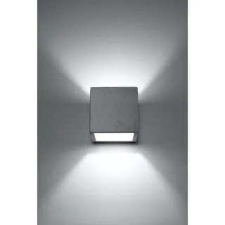 Sollux Lighting Wandleuchte Wandlampe UP & DOWN Grau Beton H 10 cm Wohnzimmer Schlafzimmer Küche