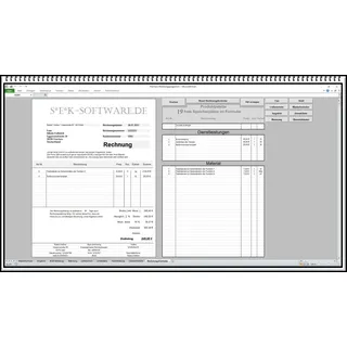 Rechnungsprogramm Rechnungssoftware Mahnungen auch für Kleinunternehmer §19 XLS