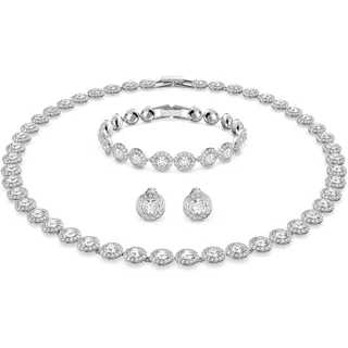 Swarovski Una Angelic Set, Rund, Weiss, Rhodiniert