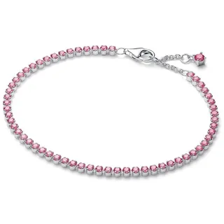 Pandora Tennisarmband Silber mit Zirkonia Pink 593927C02 Größe 18 cm