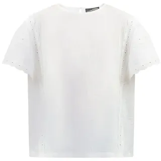 DreiMaster Mädchen Blusenshirt Mit Spitze in Weiss | Gr.: 134