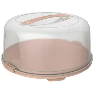 Rotho Tortenglocke FRESH, Ø 34 cm - rose, Kuchenbehälter, Kuchenbox Tortenbox