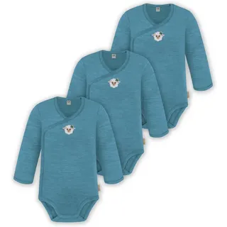 normani Outdoor Sports 3x Baby Merino Wickelbody in Blau | Gr.: 86