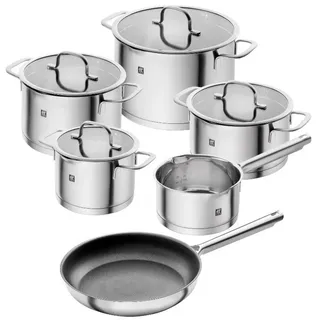 Zwilling Kochtopfset TrueFlow, Metall, 6-teilig, 16 cm,20 cm,16 cm, 2 L,3,5 L,6 L,3 L,1,5 L, rund, Messskala, rostfrei, Abgießfunktion, Kochen, Töpfe, Topfsets