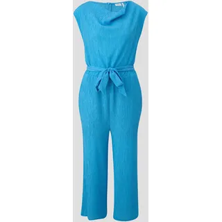 S.Oliver Black Label Jumpsuit mit Strukturmuster, Hellblau, 36