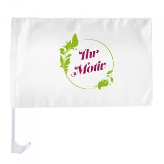 Individuelle Autofahne mit Halterung (400 x 300 mm)