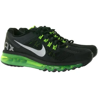 NIKE Air Max 2013 Kinder Sneaker Mädchen und Jungen Turnschuhe mit Air-Dämpfung 555426-003 Schwarz/Grün - 38