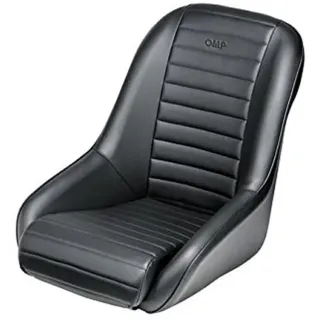 Omp OMPHA/756/N Platastone New Vintage-Sitze mit Stahlrahmen und Kunstleder Covering, Schwarz