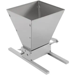 Manuell Getreidemühlen, Getreidemühle Verstellbar Getreidequetsche Malzmühle Futtermühle Grain Maismühle mit Aluminium-Streifen, für Gerste, Weizen und anderen Körnern Silber