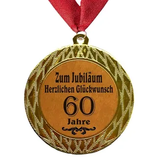 Larius Group Medaille Orden zum Jubiläum 60 Jahre Auszeichnung Ehrenorden zum Geburtstag Geschenk Jubilar Persönlichen Orden zum Geburtstag