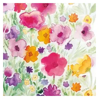 Papstar Servietten, 88083 Flower Field, 33 x 33 cm 3-lagig, 20 Stück