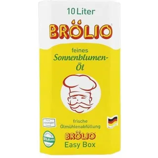 Brölio - Sonnenblumenöl, 10L Bag-in-Box – Neutral, Hitzestabil & Ideal zum Kochen, Braten, Frittieren & für Gastronomiebedarf