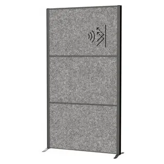 Maul Akustik-Trennwand MAULconnecto 9601089, dunkelgrau 100,0 x 182,0 cm, 1 St.