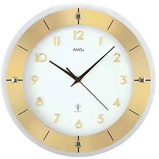 AMS Funkwanduhr F5850 31,00 cm gold