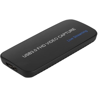 Goshyda Video Capture Card, 1080P 60FPS USB 3.0 Capture Card HDMI FHD Capture Card Videorecorder Box mit Langer Lebensdauer für Living Streaming